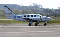 G-DOLY @ EGFH - Visiting Cessna Crusader operated by KW Aviation Ltd. - by Roger Winser