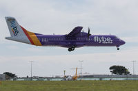 G-ISLL @ EGJB - Blue Islands owned but in the colours of their franchise partner Flybe, landing at Guernsey - by alanh