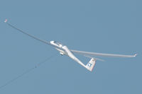 D-KHCT @ EDWN - Schempp-Hirth Duo Discus T being launched from Klausheide (Nordhorn-Lingen) airfield, Germany - by Van Propeller