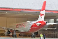 2-TBXU @ EGSH - Preview in spray shop in Red Wings colour scheme. - by keithnewsome