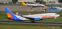 G-JZHM @ EGBB - G-JZHM in the Jet 2 Holidays colours at Birmingham Airport.