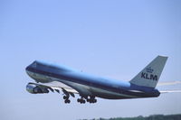 N4548M @ EHAM - KLM Boeing 747-306M taking off from Schiphol airport, the Netherlands, 1985 - by Van Propeller