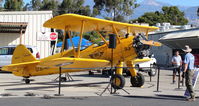 N75753 @ SZP - 1942 Boeing Stearman A75N1 (PT-17) as Navy N2S-4. Continental W670 220 Hp 7 cylinder radial. Featured aircraft discussion at 1100 hours this First Sunday-Aviation Museum of Santa Paula. - by Doug Robertson