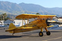 N75753 @ SZP - 1942 Boeing Stearman A75N1 (PT-17) as Navy N2S-4 basic trainer, Continental W670 220 Hp radial, will star and demo fly later today. - by Doug Robertson