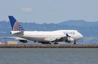 N180UA @ KSFO - Boeing 747-400 - by Mark Pasqualino