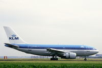PH-AGC @ EHAM - KLM Airbus A310-203 after landing at Schiphol airport, the Netherlands, 1983