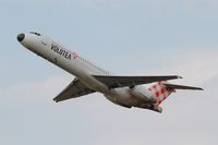 EI-EXA @ LFBD - Boeing 717-2BL, Take off rwy 23, Bordeaux Mérignac airport (LFBD-BOD) - by Yves-Q