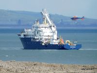 G-GLAB - Off airport. Helicopter operated by PDG Helicopters lifting supplies from the THV Galatea to the Mumbles Lighthouse, Swansea, Wales , UK - by Roger Winser