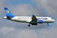OO-TCJ @ EGNT - Airbus A320-214 on approach to 07 at Newcastle Airport UK. August 26th 2010. - by Malcolm Clarke