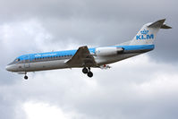 PH-KZP @ EGNT - Fokker 70 (F-28-0070) on approach to 25 at Newcastle Airport. March 25th 2009. - by Malcolm Clarke