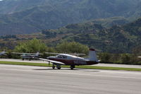 N611BR @ SZP - 1969 MOONEY M20C RANGER, Lycoming O&VO-360 180 Hp, landing roll Rwy 04 - by Doug Robertson