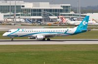 I-ADJU @ EDDM - Former LHC ERJ195 (D-AEMA) now transfered to Air Dolomiti and still operates LH flights from its MUC base. - by FerryPNL