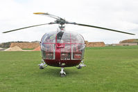 N2UH @ EGBR - Aerospatiale SA-319B Alouette III at Breighton Airfield's Mayhem Fly-In. May 6th 2012. - by Malcolm Clarke