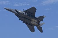 91-0300 @ KBOI - Making a low pass over RWY 10R.  391st Fighter Sq. Bold Tigers, 366th FW, Mountain Home AFB, Idaho.