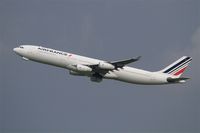 F-GLZJ @ LFPG - Airbus A340-313X, Take-off Rwy 08L, Roissy Charles De Gaulle Airport (LFPG-CDG) - by Yves-Q
