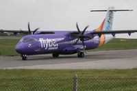 G-ISLK @ EGJB - Operated by Blue Islands and in the colours of their franchise partner flybe, on the west taxiway at Guernsey - by alanh