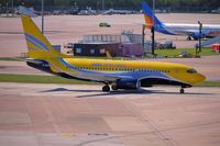 F-GZTQ @ EGCC - taken from the top of the car park taxing in to its stand/gate - by andysantini
