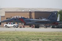 05-0025 @ KBOI - Parked on Idaho ANG ramp. 428th Fighter Sq. Buccaneers, Royal Singapore Air Force. - by Gerald Howard