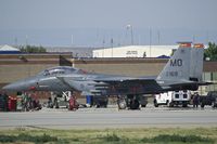 87-0169 @ KBOI - Parked on the Idaho ANG ramp.  389th FIGHTER SQ Thunderbolts, 366th Fighter Wing, Mountain Home AFB, Idaho. - by Gerald Howard