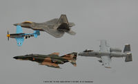 74-1626 @ LSV - In formation with F-22A, P-51D and A-10C.