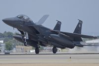 05-0025 @ KBOI - Landing RWY 10L.  428th Fighter Sq., Buccaneers, Royal Singapore Air Force. - by Gerald Howard