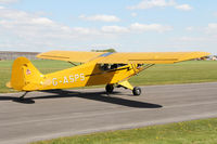 G-ASPS @ EGBR - Piper J3C-90 at Breighton Airfield's Auster Fly-In. May 4th 2015. - by Malcolm Clarke