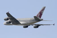 A7-APD @ LFPG - Airbus A380-861, Take off rwy 27L, Roissy Charles De Gaulle airport (LFPG-CDG) - by Yves-Q