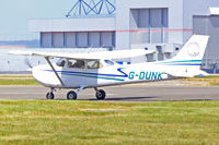 G-DUNK @ EGFF - Skyhawk, Devon & Somerset Flight Training Ltd Dunkeswell devon based, previously OY-BUL, PH-TWS, N90SA, seen parking up.
