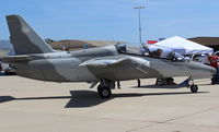 N40TG @ CMA - 1985 SIAI Marchetti S.211 jet trainer, one P&W(C)JT15-4C Turbofan 2,500 lb st, external surfaces are mainly (61%) of composite construction, at AOPA FLY-IN - by Doug Robertson