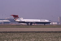 G-AWZC @ EHAM - British Airways Hawker Siddeley Trident 3B landing at Schiphol airport, the Netherlands, 1982 - by Van Propeller
