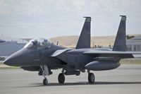 05-0003 @ KBOI - Taxiing on Juliet. 428th Fighter Sq., 366th Fighter Wing, Mountain Home AFB, Idaho. - by Gerald Howard
