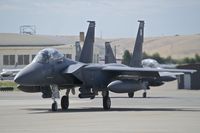 05-0012 @ KBOI - Taxiing to RWY 10R. 428th Fighter Sq., 366th Fighter Wing, Mountain Home AFB, Idaho. - by Gerald Howard