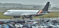G-POWK @ EGAC - Belfast City.  Titan Airways G-POWK departing with an Aer Lingus flight to Heathrow.