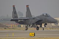 88-1697 @ KBOI - Taxiing onto RWY 10R on a smoky day.  389th Fighter Sq. Thunderbolts, 366th Fighter Wing, Mountain Home AFB, Idaho. - by Gerald Howard