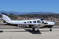 N4327M @ CMA - 1983 Piper PA-32R-301 SARATOGA SP, Lycoming IO-540-K1G5D 300 Hp, 102 gallons, gear retracts, New York-based, taxi to overflow parking at AOPA FLY-IN - by Doug Robertson