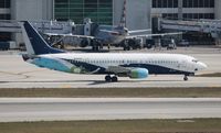 A6-ESF @ MIA - Former Eastern Skyjets 737-400 wearing the temporary  registration of N760SL of Santos Leasing - by Florida Metal