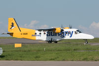 G-OAUR @ EGJB - Taxying to stand at Guernsey