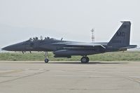 05-0003 @ KBOI - Awaiting clearance for RWY 10R.  428th Fighter Sq. Buccaneers, Royal Singapore Air Force. - by Gerald Howard