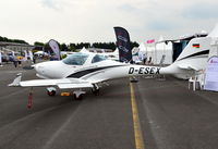 D-ESEX @ EGTB - Aquila A-211GX at AeroExpo 2017, Wycombe Air Park. - by moxy