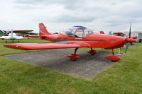 G-CJGP @ EGTB - Ascent Industries Breezer at AeroExpo 2017, Wycombe Air Park. - by moxy