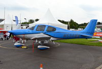 N534MW @ EGTB - Cirrus SR-22T at AeroExpo 2017, Wycombe Air Park. - by moxy