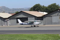 N5443L @ SZP - 1980 Cessna 152, Lycoming O-235 115 Hp, taxi back - by Doug Robertson