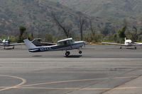 N5443L @ SZP - 1980 Cessna 152, Lycoming O-235 115 Hp, landing Rwy 22 - by Doug Robertson