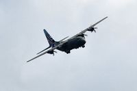 ZH883 @ EGFH - Omen 2. RAF Hercules C.5 aircraft coded 883 of the Brize Norton Transport Wing making a practice approach to Runway 22. - by Roger Winser