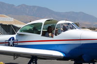 N91689 @ SZP - 1946 North American NAVION, Continental E225 upgrade, Young Eagles flight, at Fuel Dock - by Doug Robertson