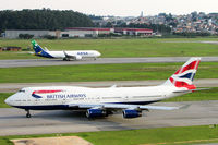 G-BYGE @ SBGR - Taxing to hold short RWY27R - by Jean L Silva