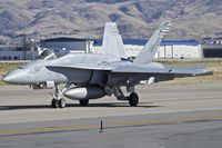 164638 @ KBOI - Taxiing on Foxtrot.  VMFA-323 “Death Rattlers”, 3rd MAW, MAG-11, MCAS Miramar, CA. - by Gerald Howard