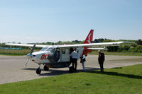 D-EOLF @ EDWR - Gippsland GA8 Airvan on the platform of Borkum airfield, on the German island of Borkum, - by Van Propeller