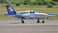 D-ISAV @ EGFH - Visiting Cessna 402B survey aircraft. - by Roger Winser