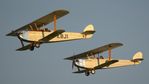G-EBJI @ EGTH - el. A pair of Hawker Cygnets in formation display mode at the epic Evening Airshow, The Shuttleworth Collection, June, 2017